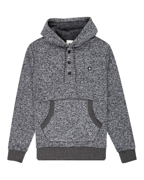 Element Mens Highland Henley Charcoal Heather Hoodie