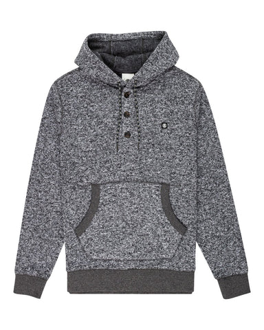 Element Mens Highland Henley Charcoal Heather Hoodie