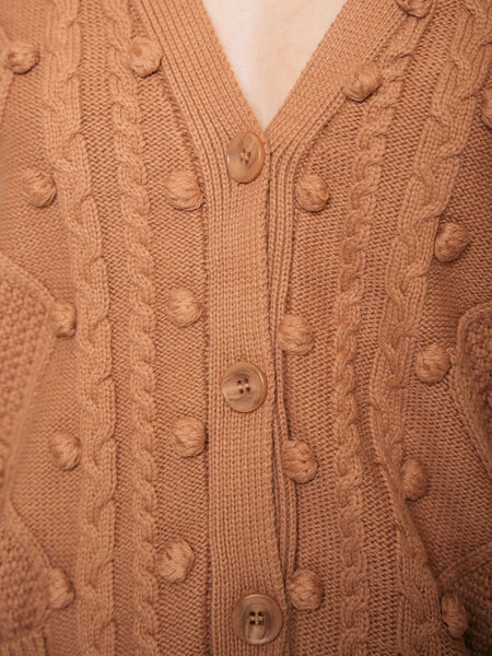 Jackson Rowe Ladies Unwind Pom Winter Rose Cardigan