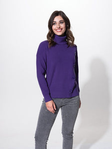 Alison Sheri Ladies Purple Sweater