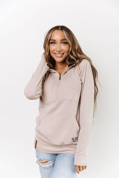 Ampersand Ave Ladies Tell Them You Love Them Halfzip Sweatshirt