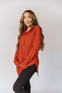 Ampersand Ave Ladies Blazing Autumn Sideslit Hoodie