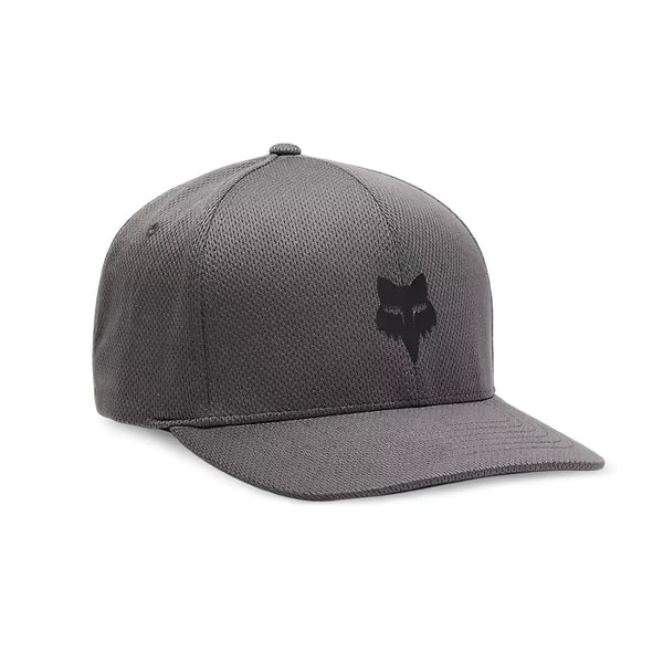 Fox Mens Steel Grey Fox Head Tech Flexfit Hat