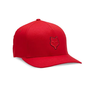 Fox Mens Flame Red Fox Head Flexfit Hat