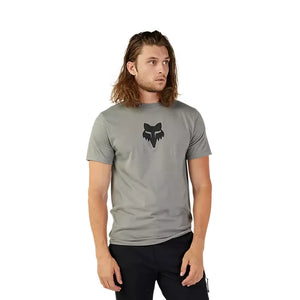 Fox Mens Heather Graphite Grey Fox Head SS Prem Tshirt