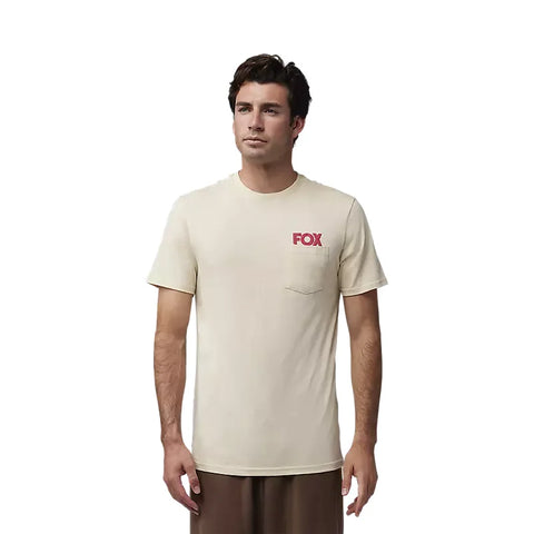 Fox Mens Cream Big F SS Prem Tshirt