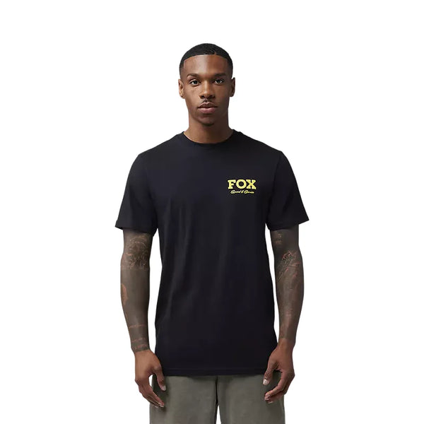 Fox Mens Black Speed & Service SS Prem Tshirt