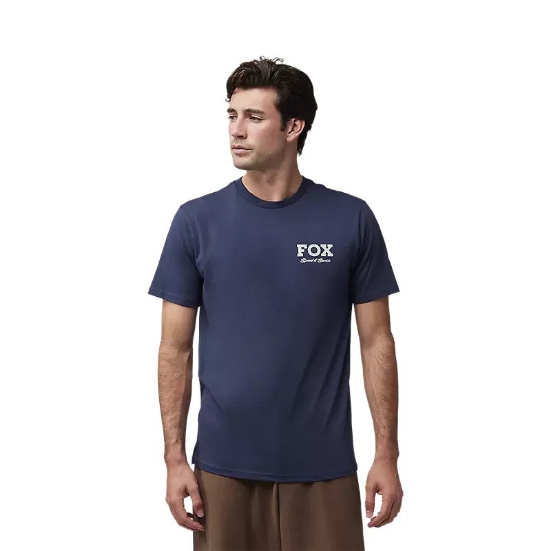 Fox Mens Midnight Blue Speed & Service SS Prem Tshirt