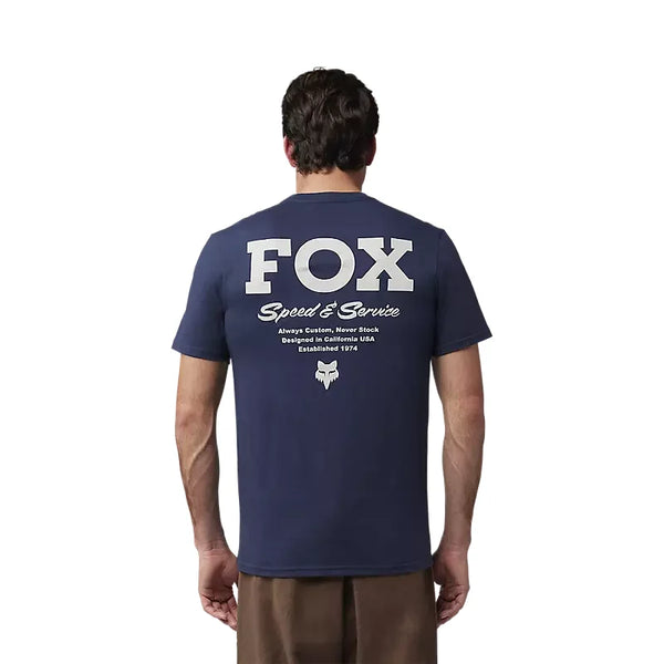 Fox Mens Midnight Blue Speed & Service SS Prem Tshirt