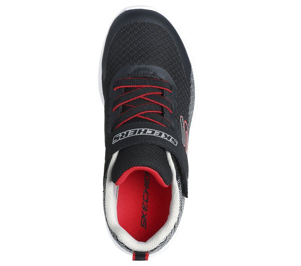 Skechers Boys Black/Red Microspec II Zovrik Running Shoe