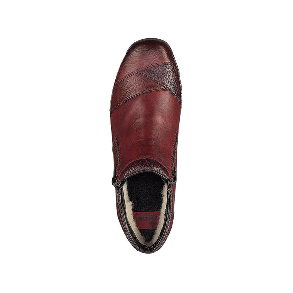 Rieker Ladies Red Daphne Lined Shoe