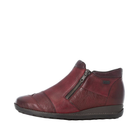 Rieker Ladies Red Daphne Lined Shoe