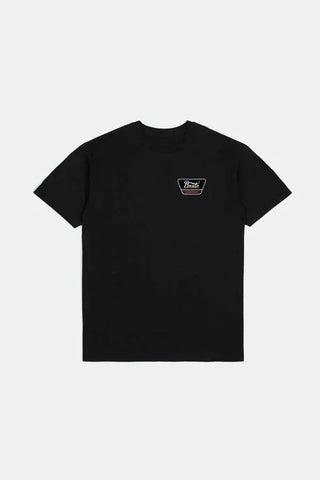 Brixton Mens Black/Orange/White Linwood SS Tshirt