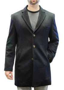 Leo Chevalier Viyella Mens Black Wool 3 Button Coat