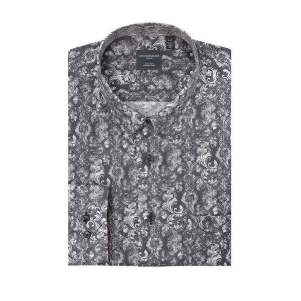 Leo Chevalier Mens Hidden Button No Iron LS Shirt