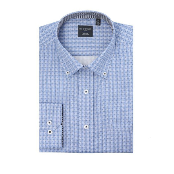 Leo Chevalier Mens Hidden Button No Iron LS Shirt