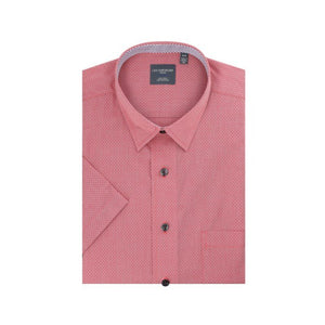 Leo Chevalier Red Dot Print SS Non Iron Sport Shirt