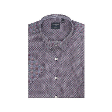 Leo Chevalier Mens Sunrise Geo Print SS Non-Iron Sport Shirt