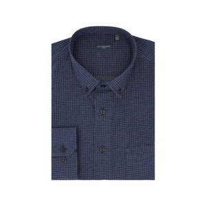 Leo Chevalier Mens Navy Knit Button Down Sport Shirt