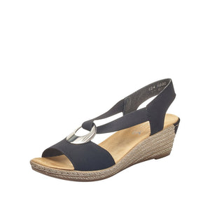 Rieker Ladies Black 624H6-00 Fanni Sandal