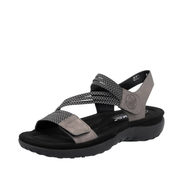 Rieker Ladies Grey Franja Sandal