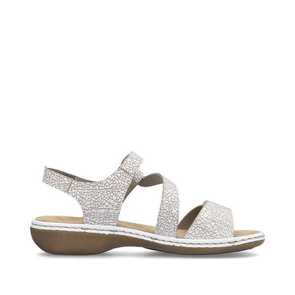 Rieker Ladies White Regina Sandal