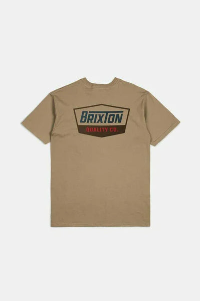 Brixton Mens Tiger's eye/Navy/Brown Regal SS Tshirt