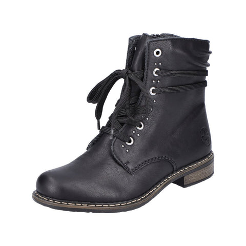 Rieker Ladies Black Pearl Lined Boot