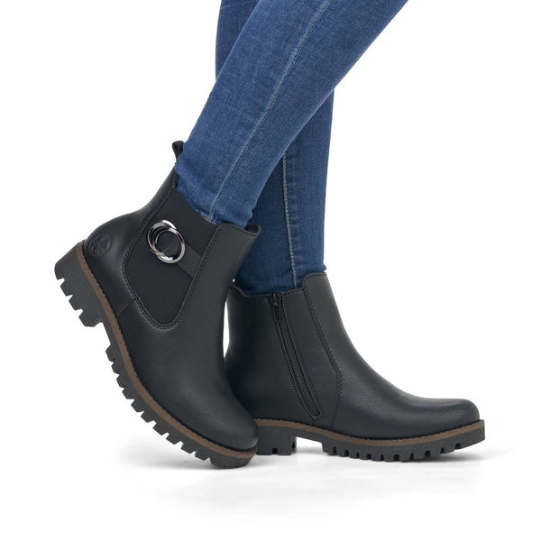 Rieker Ladies Payton 78577-00 Black Boot