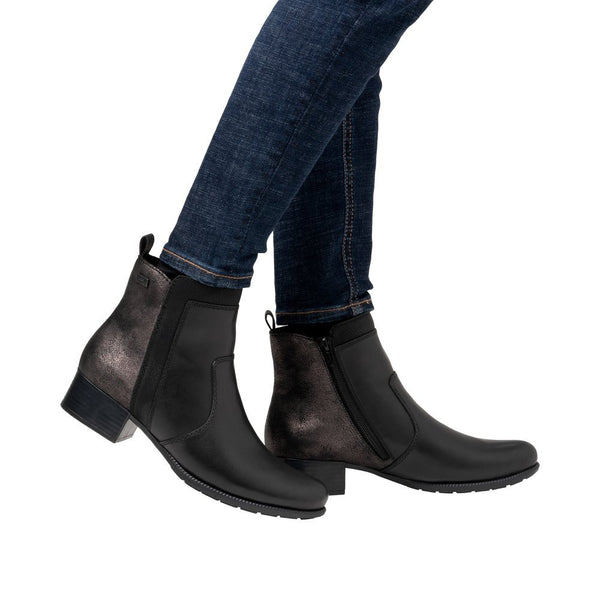 Rieker Ladies Black Sariana Lined Boot