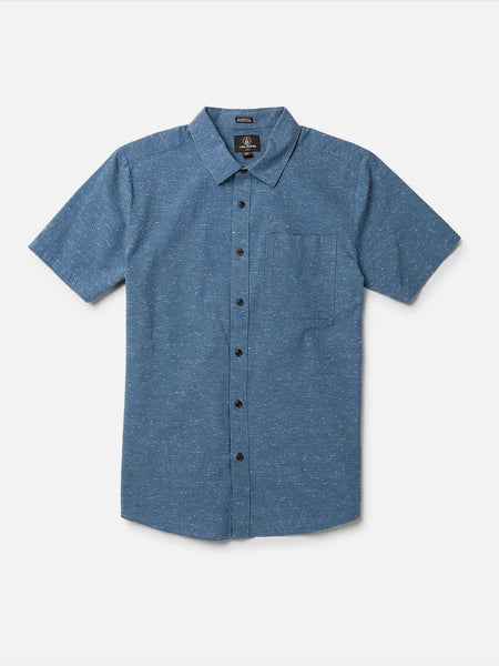 Volcom Mens Stone Blue Date Knight SS Shirt