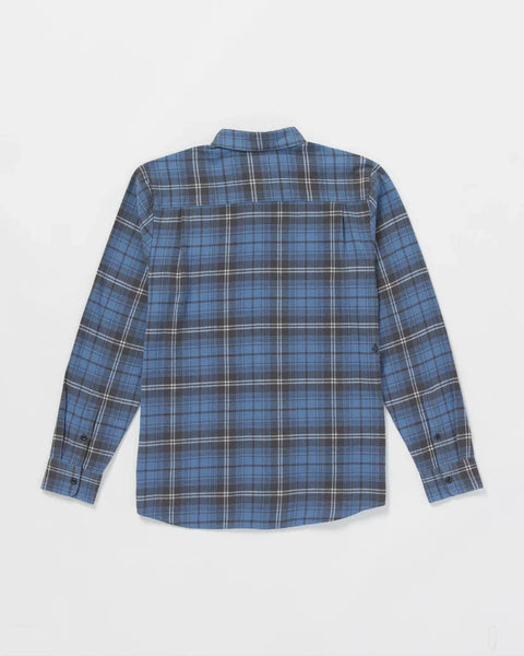 Volcom Mens Blueberry Caden Plaid LS Shirt