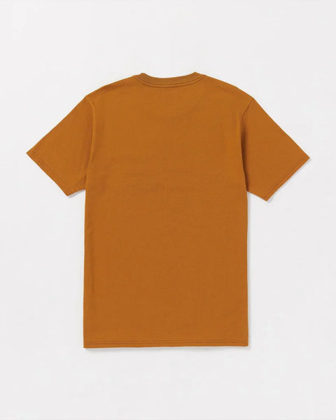 Volcom Mens Chestnut Brown Pocket Label SS Tshirt