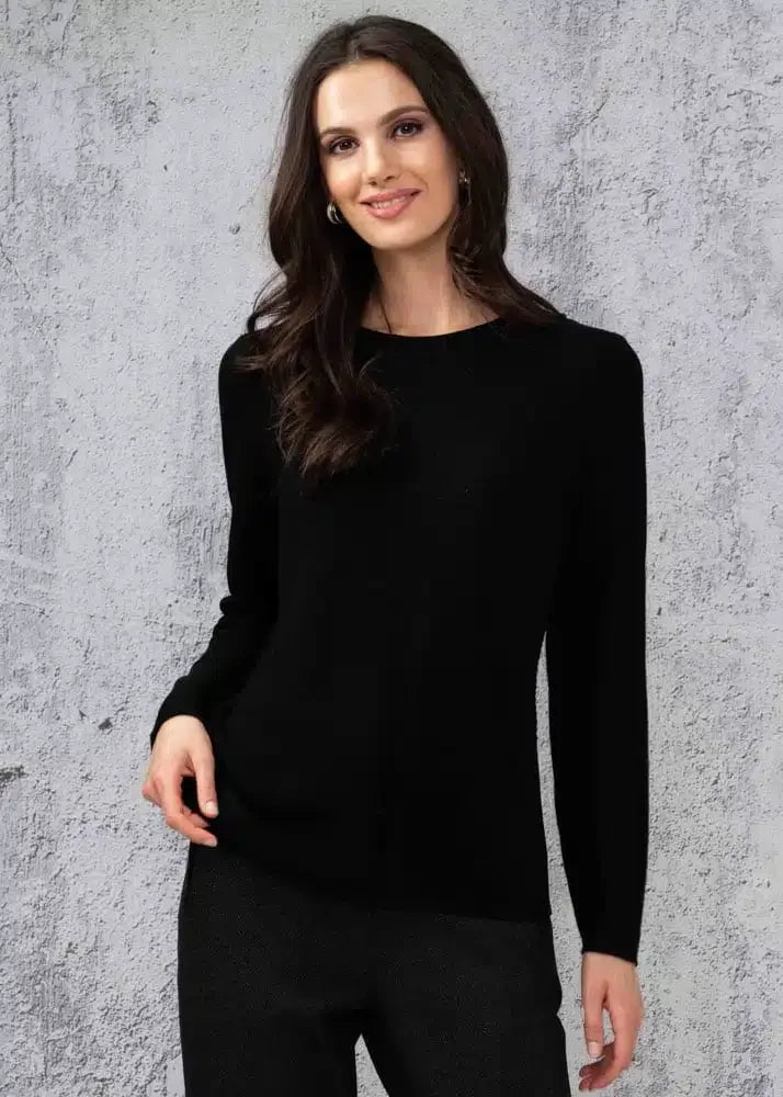 Alison Sheri Ladies Black Knit Sweater