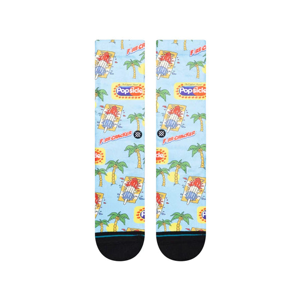 Stance Mens Good Pops Light Blue Crew Socks