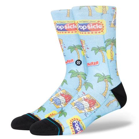 Stance Mens Good Pops Light Blue Crew Socks