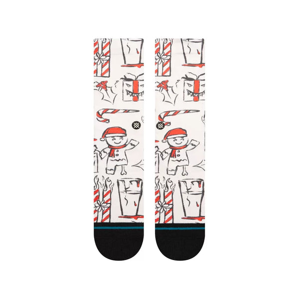 Stance Mens Angry Holidayz Off White Crew Socks