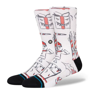 Stance Mens Angry Holidayz Off White Crew Socks