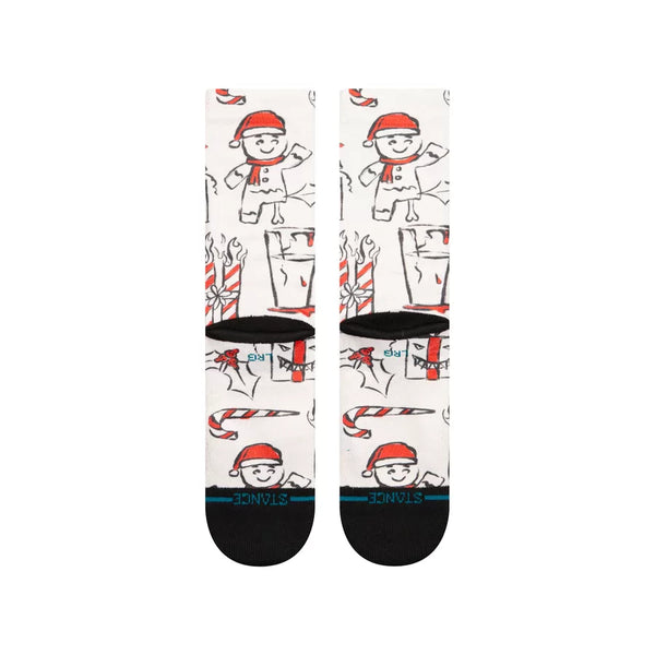 Stance Mens Angry Holidayz Off White Crew Socks