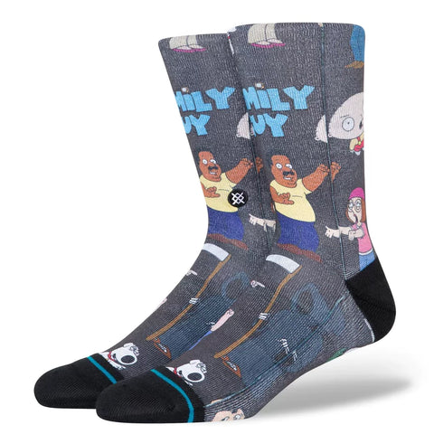 Stance Mens Family Guy Black Crew Socks