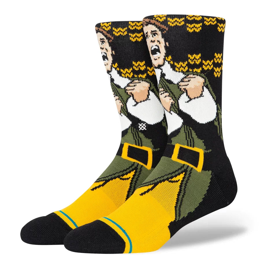 Stance Mens Infiknit Elf Smilings My Favourite Black Crew Socks