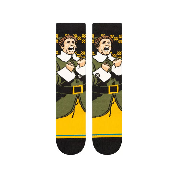 Stance Mens Infiknit Elf Smilings My Favourite Black Crew Socks