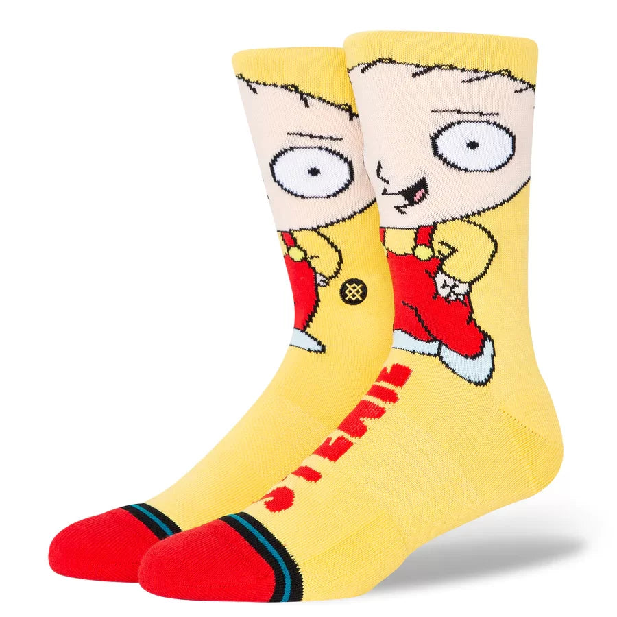 Stance Mens Family Guy Stewie Yellow Crew Socks