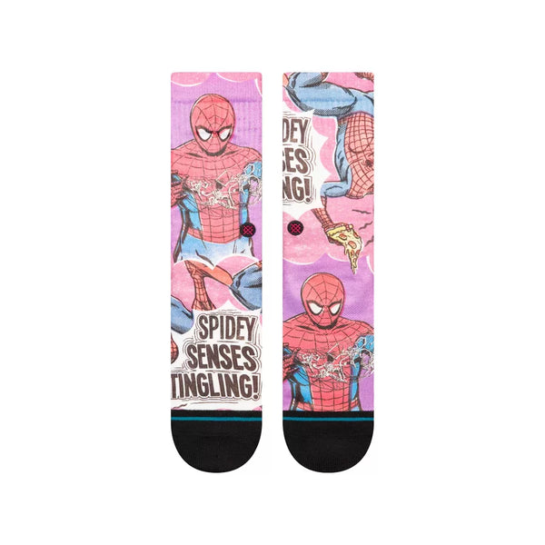 Stance Mens Spidey Senses Magenta Crew Socks