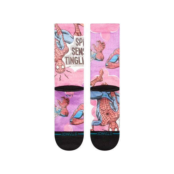 Stance Mens Spidey Senses Magenta Crew Socks