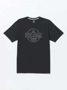 Volcom Mens Washed Black Heather Stone Liner SS Tshirt