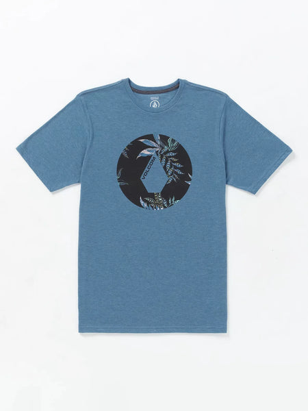 Volcom Mens Stone Blue Heather Fill It Up SS Tshirt