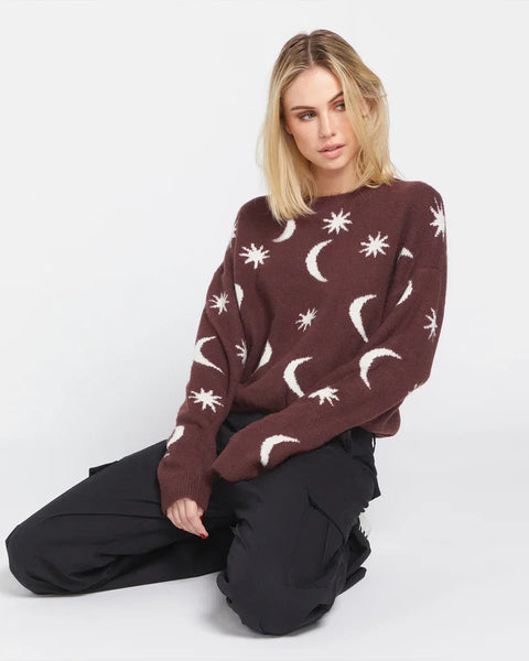 Volcom Ladies Espresso Nyte Stone Sweater