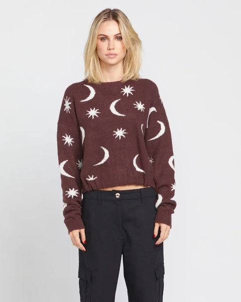 Volcom Ladies Espresso Nyte Stone Sweater