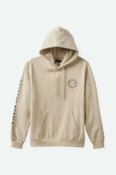 Brixton Mens Beige/Black/Pine Needle Crest Hoodie